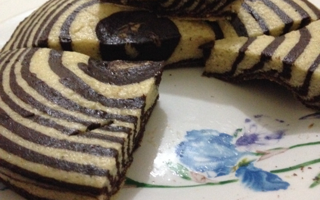 Gâteau tigré ou zebré
