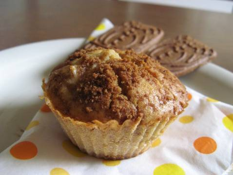 Muffins poires-spéculoos