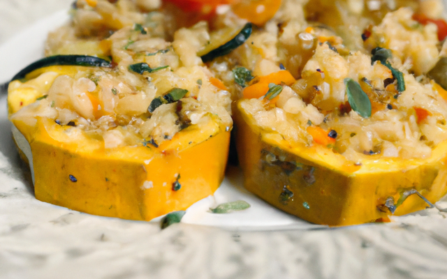 Risotto aux poivrons jaune et courgette