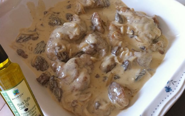 Ris de veau sauce morilles