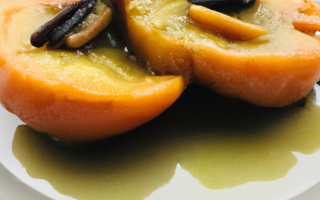 Duo de kaki persimon et topinambour à l'olive