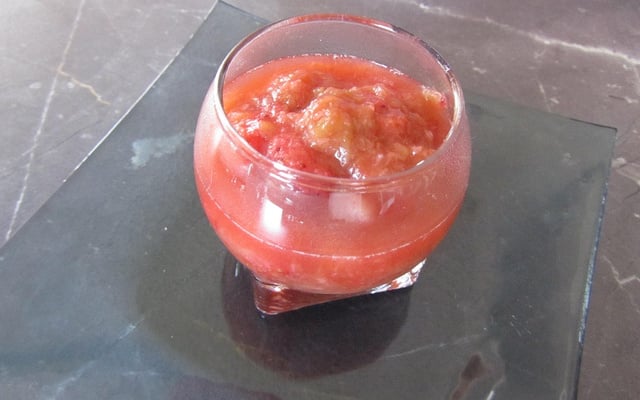 Compotée fraises rhubarbe