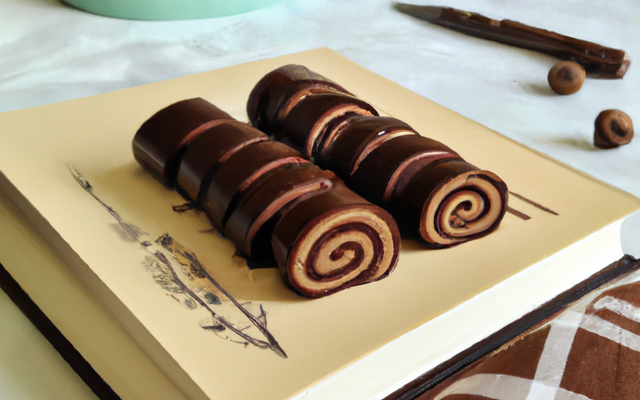 Mini bûches roulées au chocolat