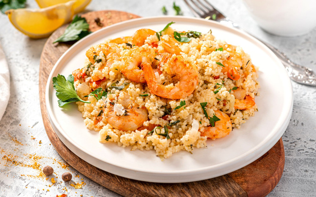 Couscous de crevettes et sa bisque Thermomix
