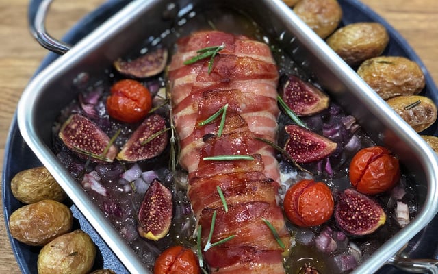 Filet mignon de porc lard et figues
