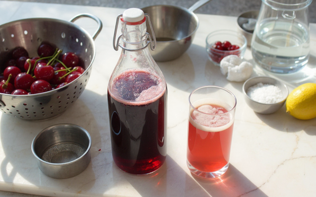 Sirop de cerises maison