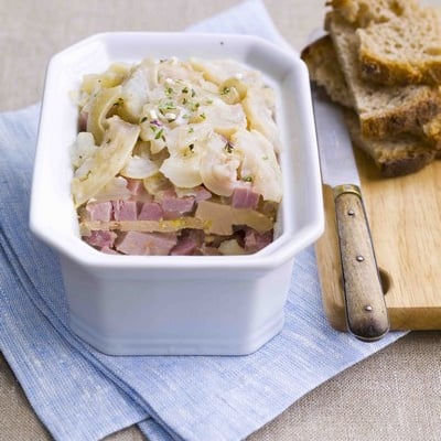 Pressé de pied de veau, jambon et foie gras