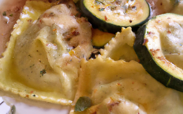 Courgettes aux ravioles