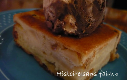 Gâteau pommes, poires, raisins et cannelle