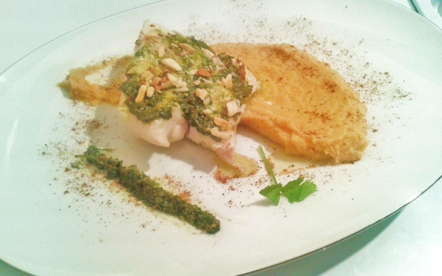 Cabillaud au pesto de coriandre