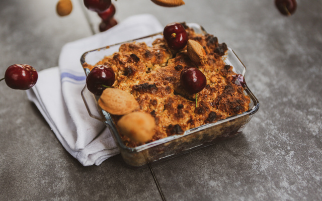 Crumble cerises & amandes