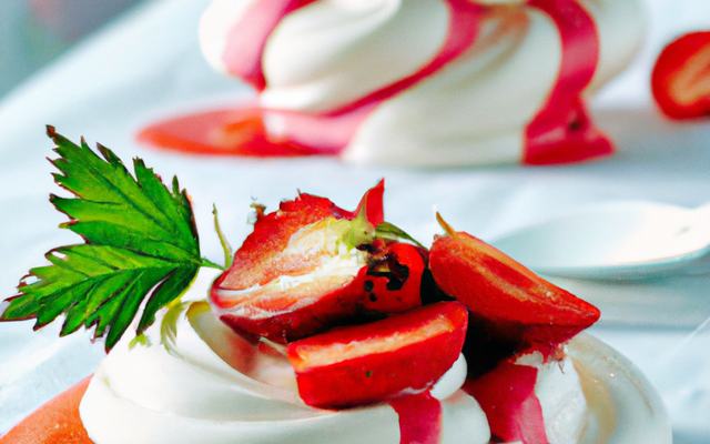 Fraicheur aux fraises meringuées