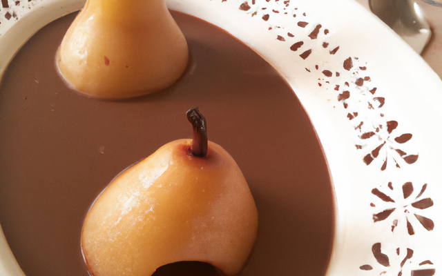 Poires fondantes au chocolat au lait