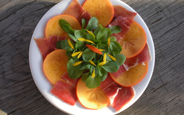 Carpaccio Persimon et Serranno