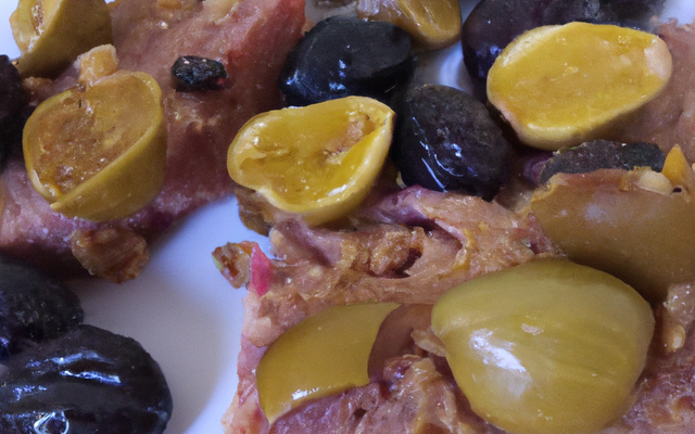 Thon aux figues, olives et raisins secs