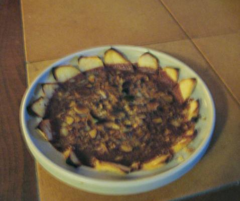 Pommes choco-caramel gratinées de fruits secs