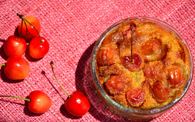 Clafoutis aux cerises et pain d'épice