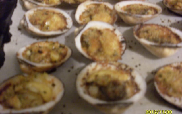 Amandes de mer farcies au vert