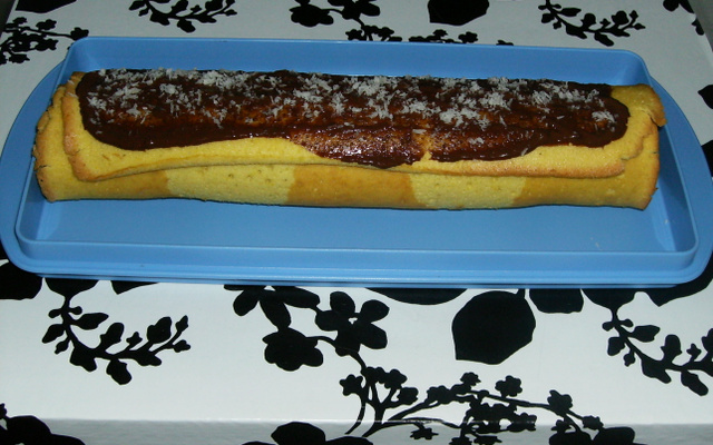 Gâteau roulé au chocolat rapide