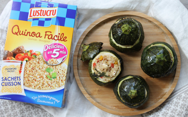 Courgettes rondes farcies au Quinoa