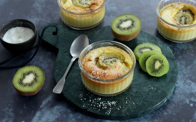 Flan aux Kiwis de l'Adour IGP et noix de coco