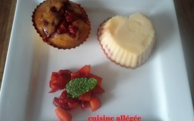 Petits gâteaux légers aux fraises