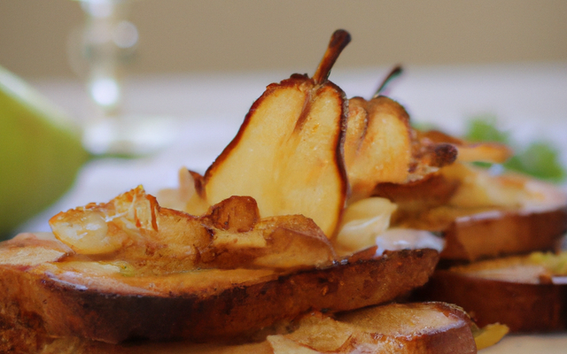 Toasts croustillants aux poires
