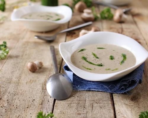 Velouté de champignons de Paris à la Moutarde
