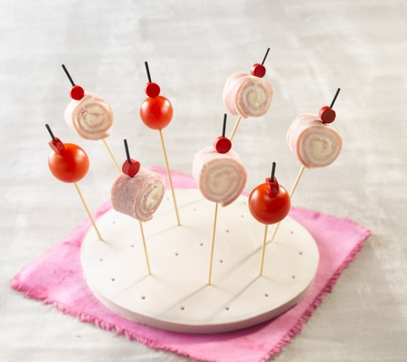 Petits roulés de jambon