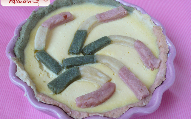 Tarte tricolore ricotta-amaretto (pâte sucrée au mascarpone)