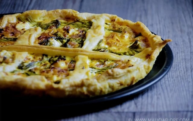 Quiche aux asperges vertes et jambon blanc