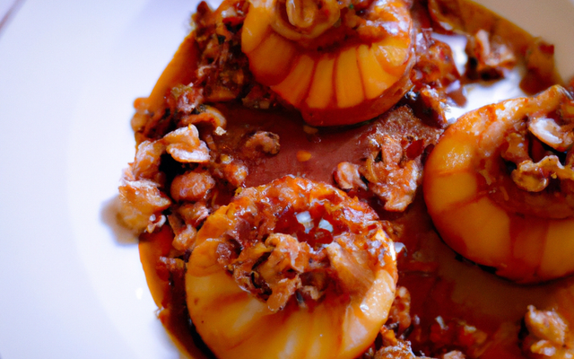 Noix St Jacques au caramel de jus de pomme et cannelle