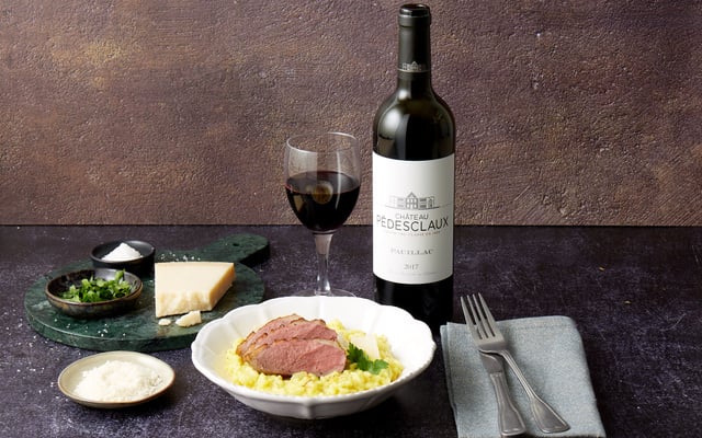 Risotto au safran et au magret de canard