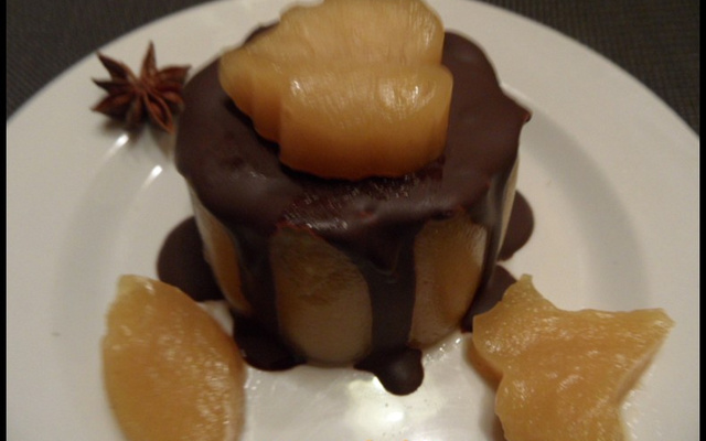 Flan à la pomme et chocolat