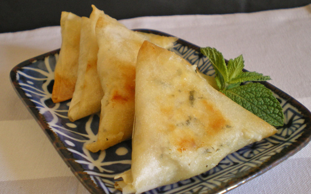 Samossas Poulet Menthe et Carrés frais