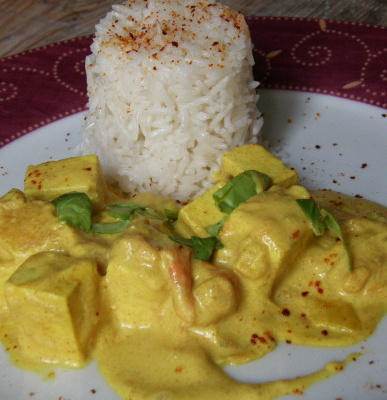 Curry de tofu au lait de coco