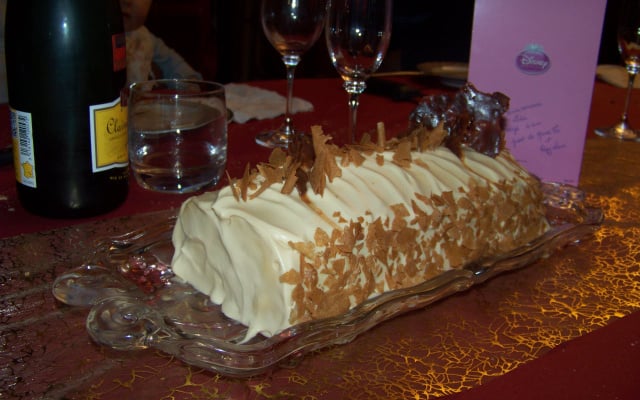 Buche biscuit citron, caramel, mascarpone