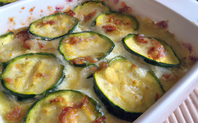 Gratin de courgettes au pistou