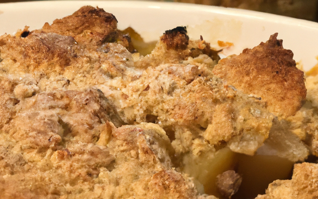 Crumble aux pommes onctueux