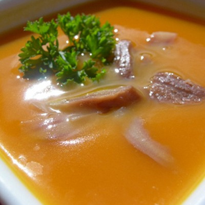 Velouté de potiron aux fanes de carottes