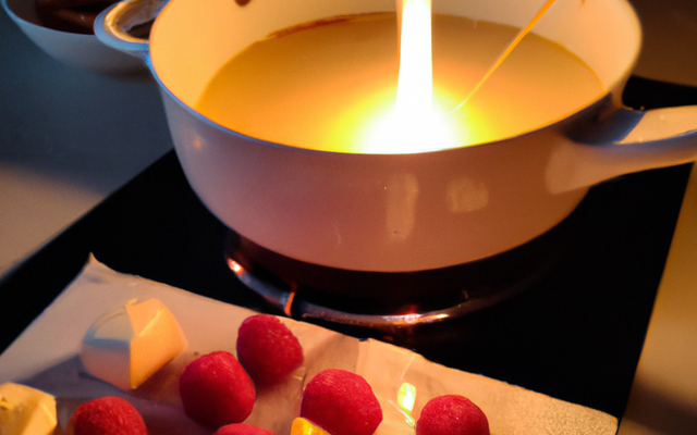 Fondue chocolat blanc-framboises aux clémentines