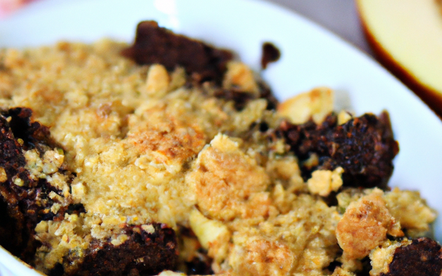 Crumble pommes-poires et chocolat