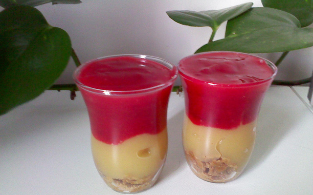 Verrine colorée maison