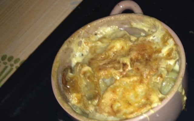 Gratin de foie gras aux pommes de terre