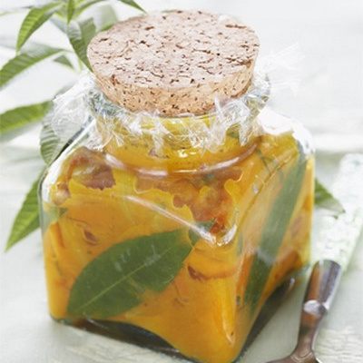 Chutney orange aux abricots, version verveine, safran ou moutarde
