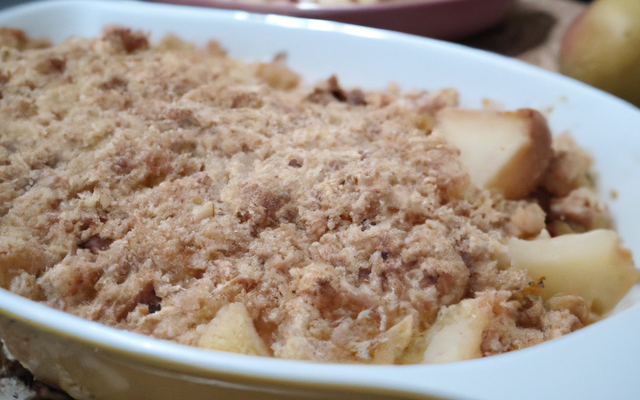 Crumble aux pommes et aux poires tout simplement