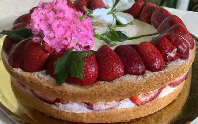 Charlotte rose aux fraises