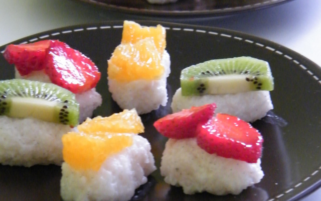 Risotto sucré façon sushi