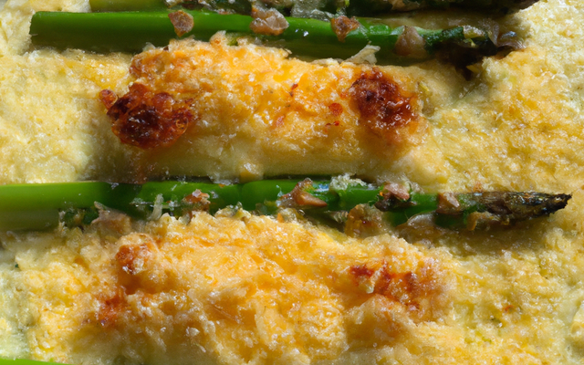 Crumble d'asperges à la mimolette