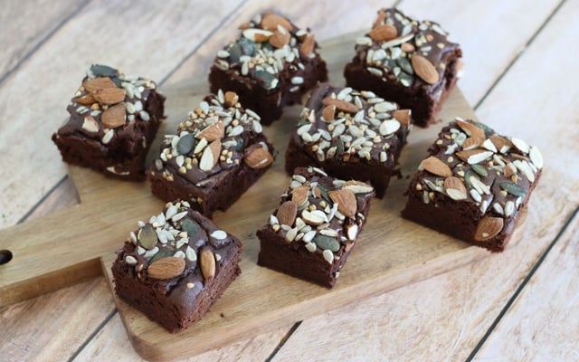 Brownie chocolat et haricots rouges (sans beurre)